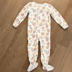 Simple Joys by Carters rainbow fleece onesie. Size:5. Gently Used.